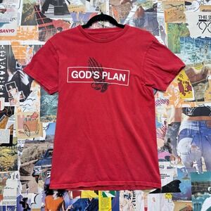 Popular Poison Red Gods Plan Praying Hands Graphic T Shirt Size Small